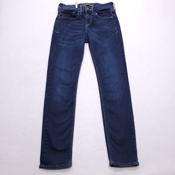 Express Supersoft Super Skinny Denim Medium Wash Jeans Womens Size 0S Blue - Picture 2 of 10
